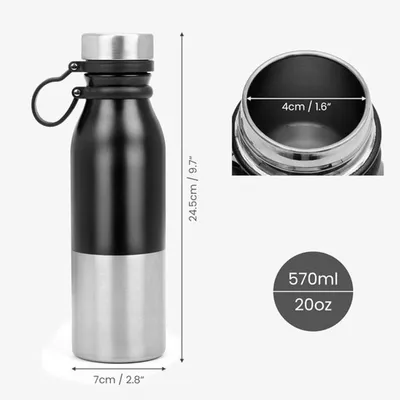 Thermische Edelstahl-Trinkflasche, Ansicht 5 von 7