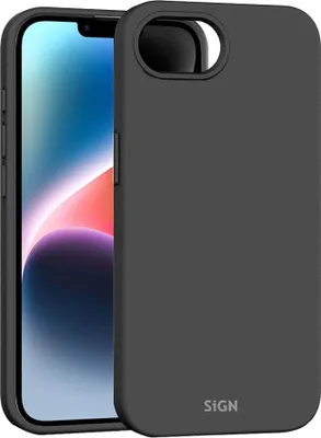 Image de Coque en silicone liquide SiGN pour iPhone 16e - Noire