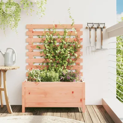 Obrázek produktu pro Maison Exclusive – Pěstební květináč s opěrkou pro popínavé rostliny, rozměry 79 x 39,5 x 114 cm, masivní dřevo douglaska