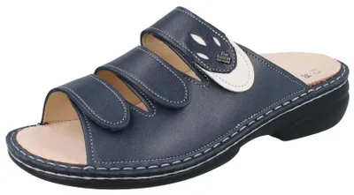 Produktbild von FINN COMFORT Kos Damen Pantolette blau steel Glattleder - Größe: 39