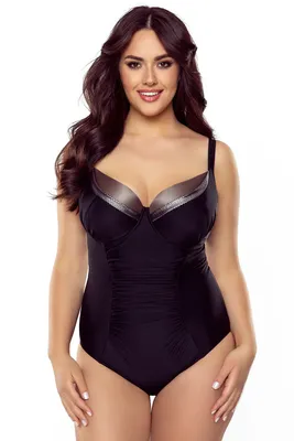 Immagine prodotto di Vivisence costume da bagno senza motivo da donna con spalline regolabili eu 3108, nero e oro, 80e