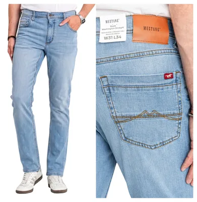 Produktbild von MUSTANG | Herrenhose Washington Blue Straight Jeans für den Sommer W38 L34