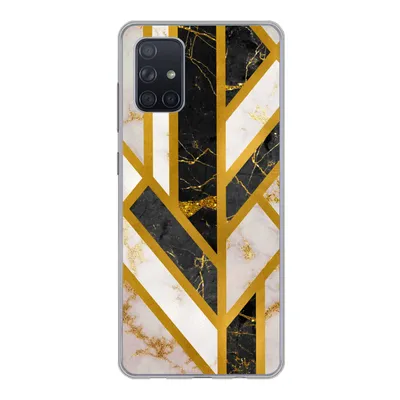 Produktbild von MuchoWow® Handyhülle Schutzhülle Hülle für Samsung Galaxy A51 Marmor - Gold - Glitzer - Luxus Silikon Softcase Handy Hülle - Schutzabdeckung
