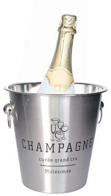 Produktbild von Urban Living Champagner-/Weinflaschenkuhler/Eiskubel - silber - Edelstahl