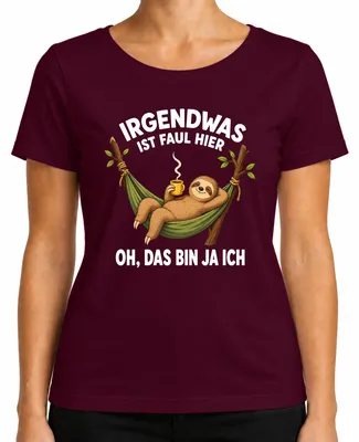 Obrázok produktu pre Niečo tu nesedí. Ale to som ja. Tričko s nápisom "Statement" (výrok), sarkastické, pre ženy, farba: bordová, veľkosť: M