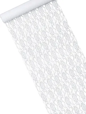 Produktbild von Tischläufer Spitze Weiß 30 cm x 5 m - Einheitsgröße