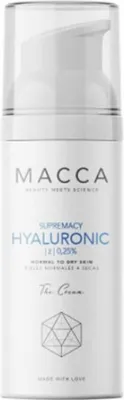 Image de Crème hydratante intense Supremacy Hyaluronic Macca 0,25 % acide hyaluronique pour peaux sèches (50 ml)
