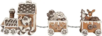 Produktbild von Clayre & Eef Weihnachtsdekoration Weihnachtsbaum 33x10x15 cm Braun Kunststoff
