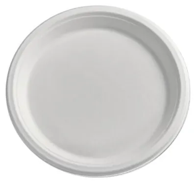 Zdjęcie produktu dla Talerz z trzciny cukrowej okrągły 15,5cm, 50szt