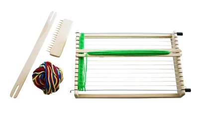 Produktbild von Webrahmen 26 x 17 x 4 cm aus Holz Kiga-Set von Eduplay