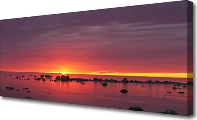 Produktbild von Tulup Leinwand-Bilder 125x50 Wandbild Canvas Kunstdruck Meer Sonne Landschaft