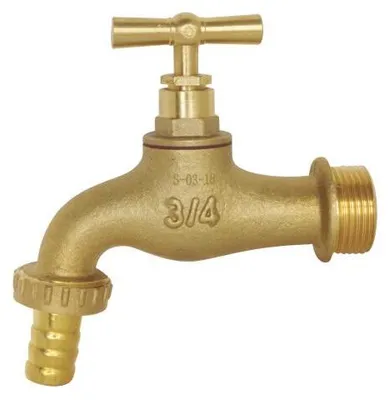 Produktbild von SOMATHERM FOR YOU – Auslaufarmatur mit Schwenkarm – Zuverlässig und robust – M 3/4" – 3/4"-Anschluss – Gehäuse aus rohem Messing – Warmwasser