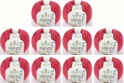 Immagine prodotto di 10 gomitoli di filato DMC Natura Just Cotone: filato morbido e opaco, 100% cotone pettinato, numero 302, (colore N555)