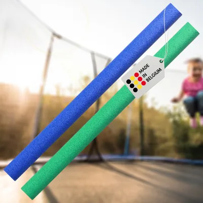 Produktbild von AWM Trampolin Schaumstoff 100 cm Schaumstoffrohre Schaumstoffpolster Stangenschutz EU (Blau/Grün, 8 Stück)