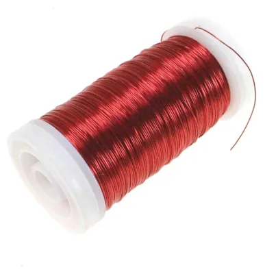 Produktbild von 100g Myrtendraht Dekodraht Ø0,3mm ca.160m Basteldraht Dekolackdraht Lackdraht, Farbe:rot