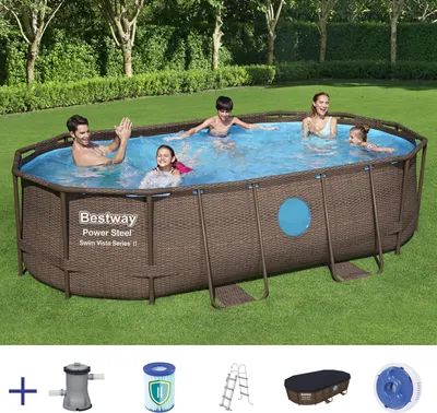 Obrázok produktu pre Bestway 56714, 7250 L, Rámový bazén, Rebrík, Hnedá, 59,1 kg