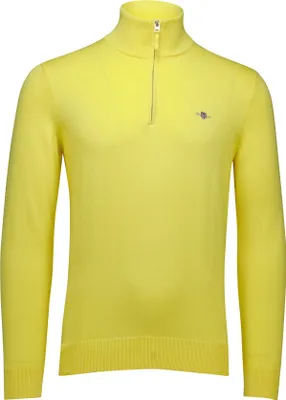 Produktbild von Gant Halbzip-Pullover gelb normale Passform Baumwolle