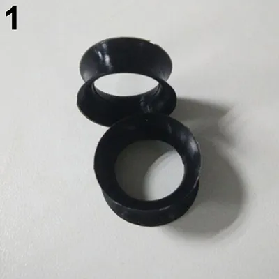 Produktbild von Stück weiche Silikon-Ohr-Fleisch-Tunnel-Plug-Strecker-Piercing-Messgerät-Ohrringe-Schwarz,16 mm