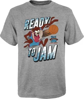 Produktbild von Space Jam Kinder T-Shirt Ready to Jam  A New Legacy Youth Size NBA Taz grau (M)