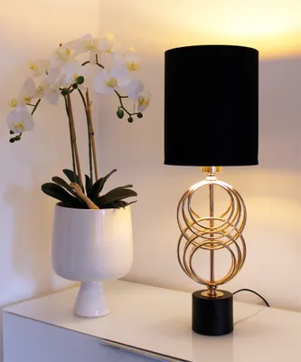 Produktbild von Tischlampe Kupfer farben Designlampe 60cm Tischleuchte