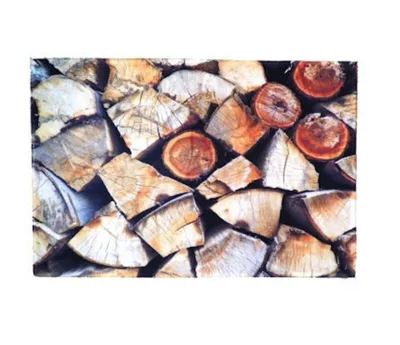 Produktbild von Tischset - Platzmatte - Kaminholz Holzscheite braun - 2 teilig