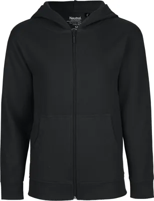 Produktbild von Neutral - Fairtrade - Kids Zip Hoodie - Black - 140