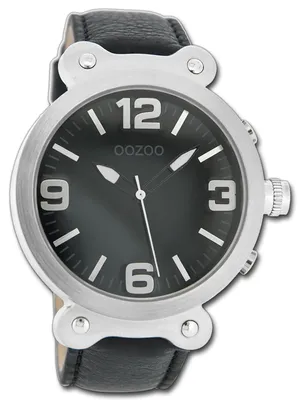 Produktbild von Oozoo Damen Herrenuhr Vintage Series schwarz Lederarmband Quarz Analoguhr D3UOC4158A