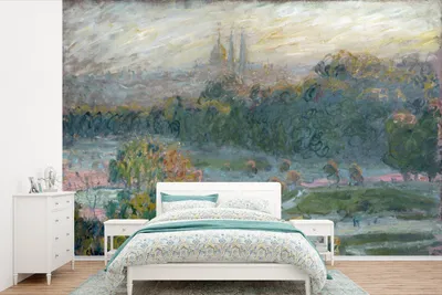 Produktbild von MuchoWow® Fototapete für Wohnzimmer oder Schlafzimmer Wandtapete Vinyl Motivtapete Die Tuilerien - Gemälde von Claude Monet - 600x400 cm - Vinyltapeten