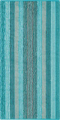 Produktbild von Cawö Handtuch Unique Streifen" türkis 50x100 cm"