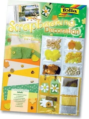Produktbild von folia 12100 Scrapbooking Decoration, Motiv Summer Sommer, mehrfarbig (1 Set)