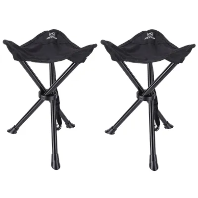 Produktbild von 2 Stück Campinghocker 80KG, Tragbarer Angelhocker Klappbar für Camping,Jagd Wandern Angeln,Angelstühle,Sitzgelegenheiten Wandern und Strand,1kg leicht
