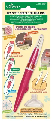Image de Clover MID (H84, 4, 10) : Aiguille pour feutre à sec, forme stylo, rose