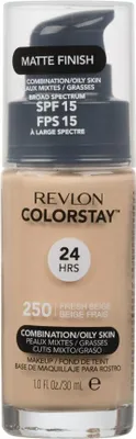 Zdjęcie produktu dla Revlon ColorStay Makeup for Combination/Oily Skin SPF 15, Fresh Beige, Krok 1: Dobrze wstrząśnij Krok 2: Nałóż niewielką ilość na jeden obszar na...