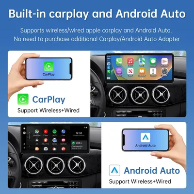 Immagine prodotto di Schermo CarPlay - Interfaccia multimediale per auto - Display touchscreen - Sistema di navigazione aggiornato - 12,3 pollici HD