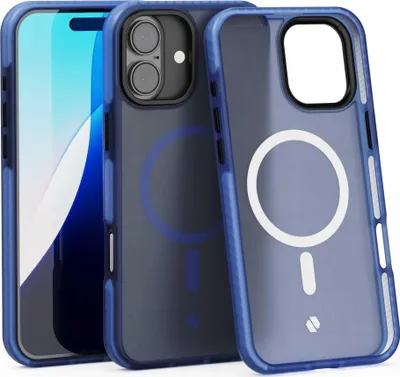 Image de Étui magnétique pour MagSafe SPACECASE Hybrid Fusion Mag pour iPhone 16 Plus Bleu