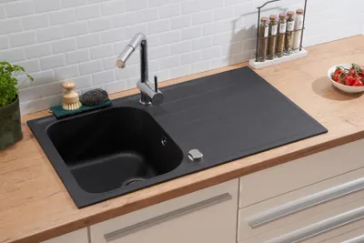 Produktbild von respekta by Schock Cristalite Granit Einbauspüle 1 Becken Orlando 86 x 50