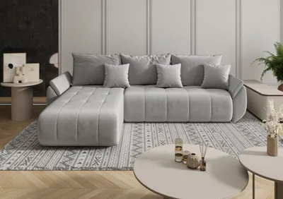 Obrázek produktu pro Rozkládací sedací souprava SERENITA 1 - šedá, levý roh