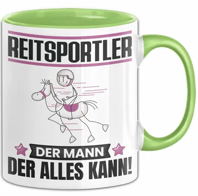 Produktbild von Reitsportler Tasse Geschenk für Reitsportler Der Mann Der Alles Kann Geschenkidee zum Geburtstag (Grün)