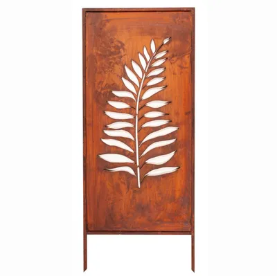 Produktbild von Edelrost Sichtschutz Garten Deko Farn 120x50cm Decorative Abdeckung Rost