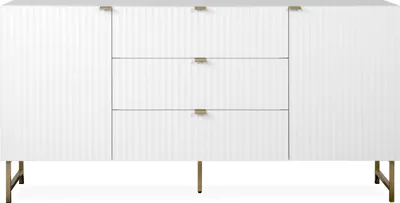 Produktbild von finori Sideboard Edinburgh weiß 179 cm 3D-Front Wohnzimmerkommode
