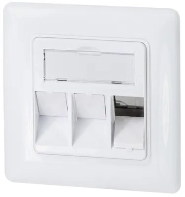 Image de Logilink Unterputzdose f. 3 Keystone-Module,45°Schrägauslass