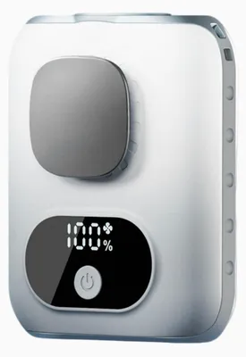 Produktbild von Zimilo Tragbarer 5-in-1 Ventilator mit 6000mAh Akku, 100 Stufen & LED-Display, Mini USB-Ventilator zum Hängen, Tragen, Klemmen oder Aufstellen, Grau