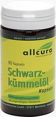 Produktbild von allcura Schwarzkümmelöl Kapseln, 90 St. Kapseln