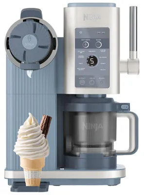 Obrázok produktu pre Stroj na zmrzlinu 13-v-1 Ninja CREAMi Scoop & Swirl™ NC702EU, 800W, 13 programov, 3-stupňová páčka na vajíčka, CreamiFit, Creamify, 2 misky 473 ml, Personalizácia, Modrý/Sivý