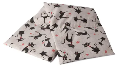 Produktbild von 4-Kammer Rapssamenkissen 20x60cm groß - Katze-Mimi - Wärmekissen & Kältekissen - Körnerkissen