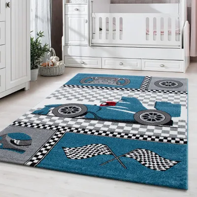 Kinderteppich Rennwagen Polypropylen saugroboter Kurzflor Kinderzimmer_Blau_Läufer_#sku_BARKKIDS801500460BLUE-BARKKIDS1201700460BLUE-BARKKIDS1402000460BLUE-BARKKIDS1602300460BLUE-BARKKIDS2002900460BLUE#
