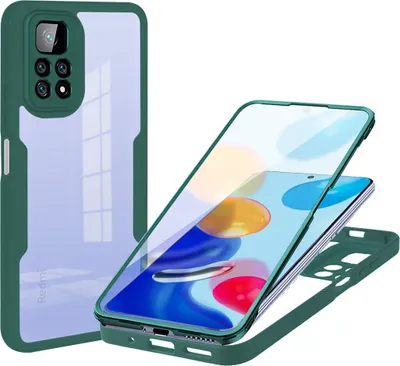 Produktbild von Redmi Note 11 Pro Schutzhülle, Eingebautem Displayschutz 360 Grad Komplettschutz Handyhülle für Xiaomi Redmi Note 11 Pro 5G/4G Grün