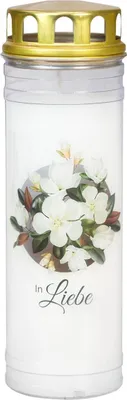 Produktbild von Ewiglicht mit Deckel Magnolie, Motiv "In Liebe"
