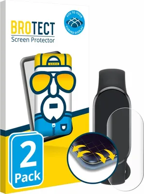 Produktbild von 2x BROTECT Fullscreen Schutzfolie für Xiaomi Smart Band 10 Displayschutz Folie Fullcover Klar Transparent