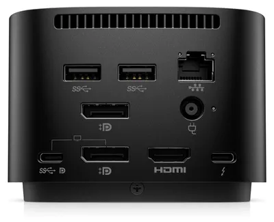 Produktbild von HP Thunderbolt Dockingstation 280W G4 mit Kombinationskabel, Kabelgebunden, Thunderbolt 4, Schwarz, Kensington, China, Thailand, Taiwan, Business